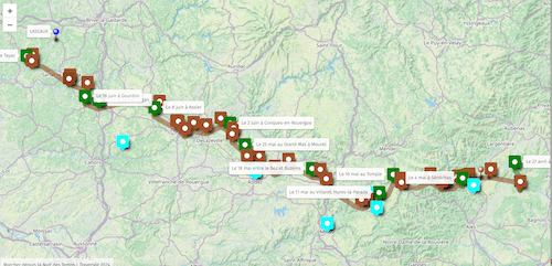 itinéraire de la traversée 2024 