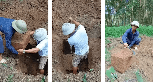 exemple d'exhumation au Vietnam 