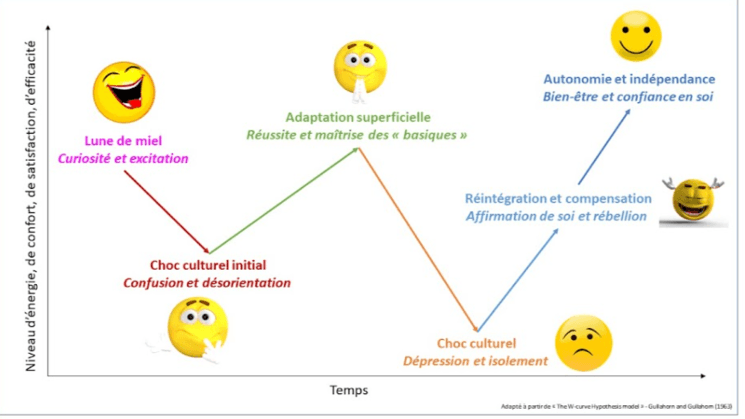 la courbe d'acculturation en expatriation 