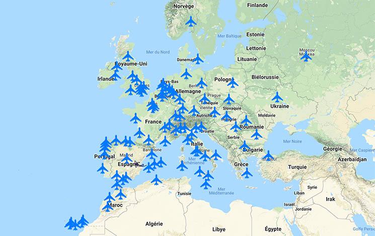 Carte Destination Vol Direct Valence