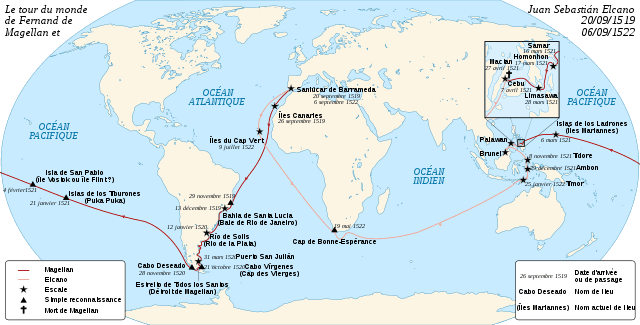 carte du 1er tour du monde