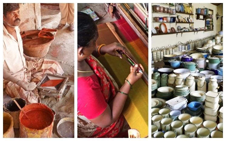 Carreaux, tissage et antiquités du Chettinad