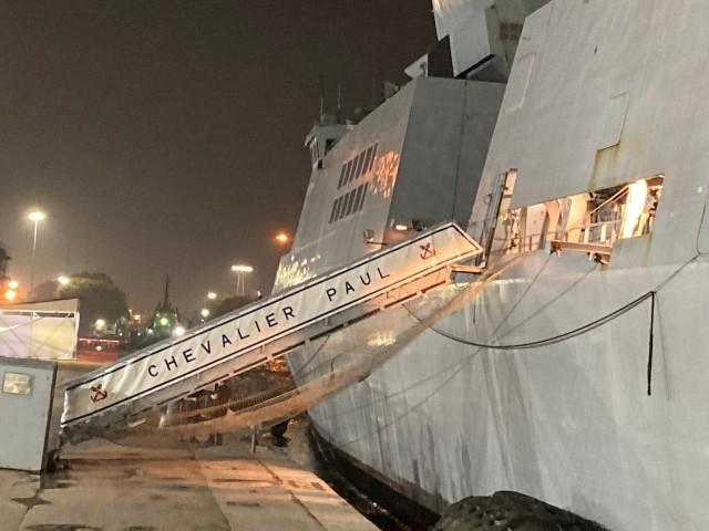 Le Chevalier Paul à quai à Mumbai