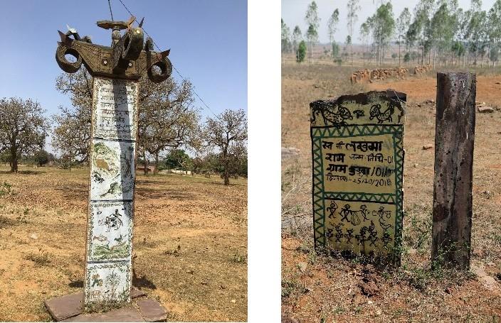 Stèles mortuaire dans le Chhattisgarh