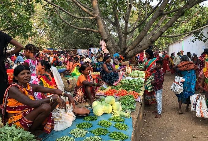 Femmes vendant leurs légumes dans le Bastar