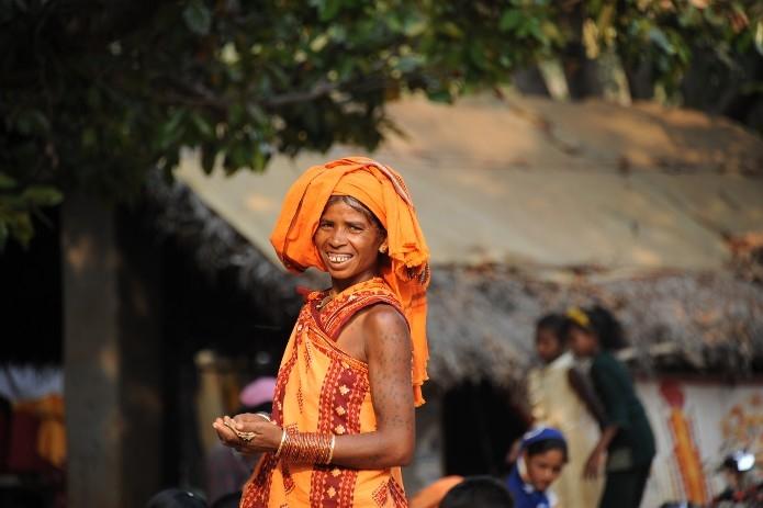 Femme adivasi dans un village du Chhattisgarh