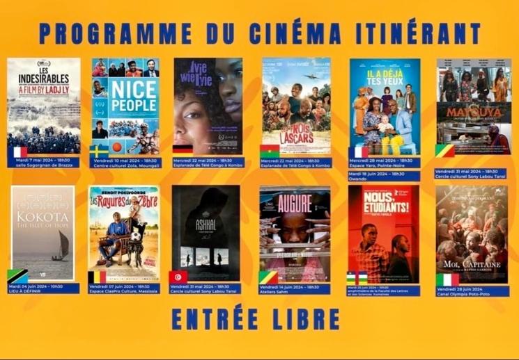 L' Affiche du programme de cinéma itinérant