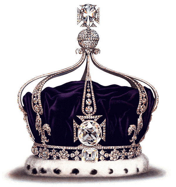 La couronne d'Angleterre avec le diamant Koo-i-noor