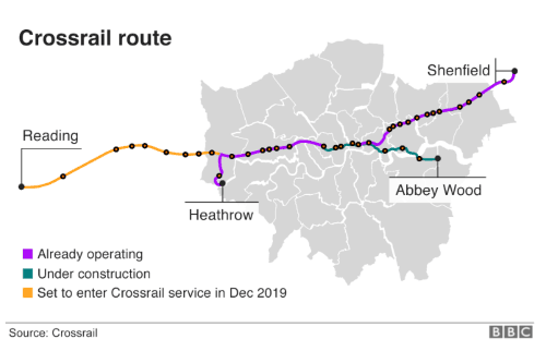 Crossrail trajet Londres Bordeaux