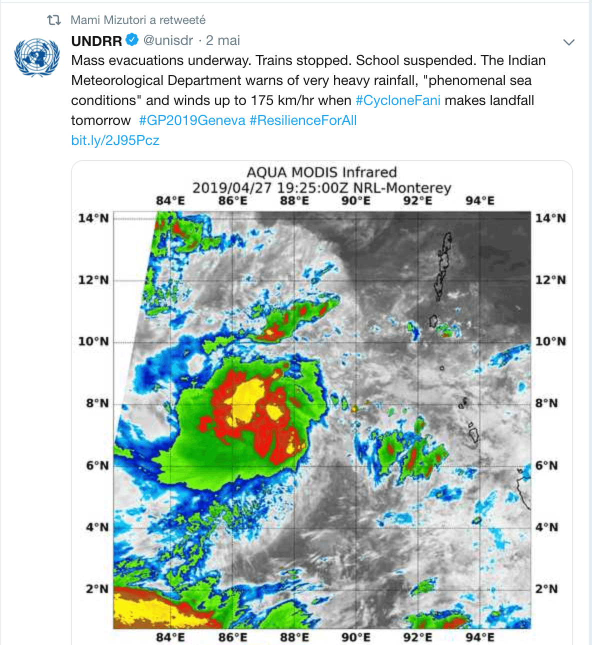 Cyclone Fani Odisha carte