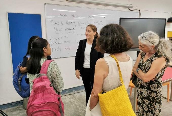 Cynthia Fleury au lycée français international de Pondichéry