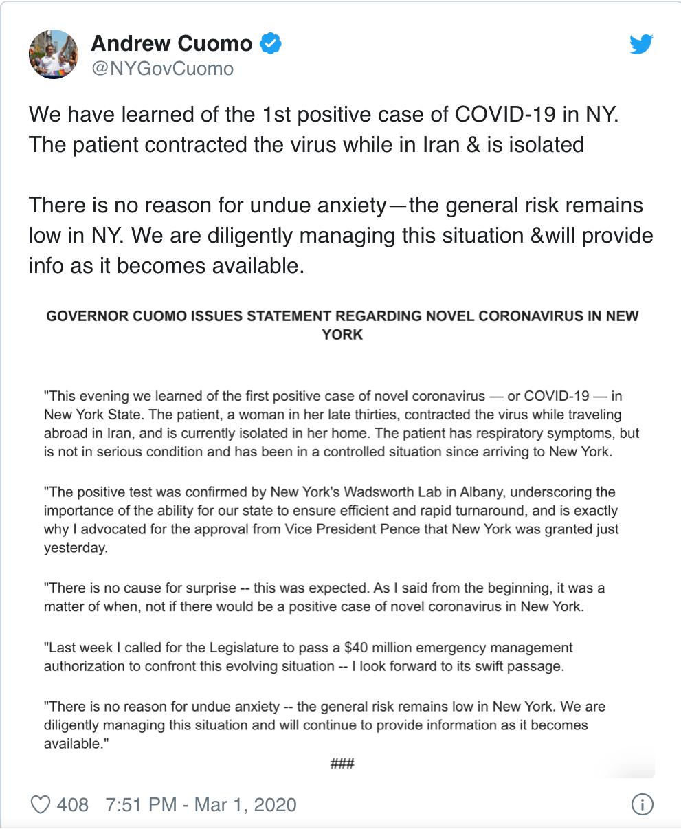 Coronavirus new york