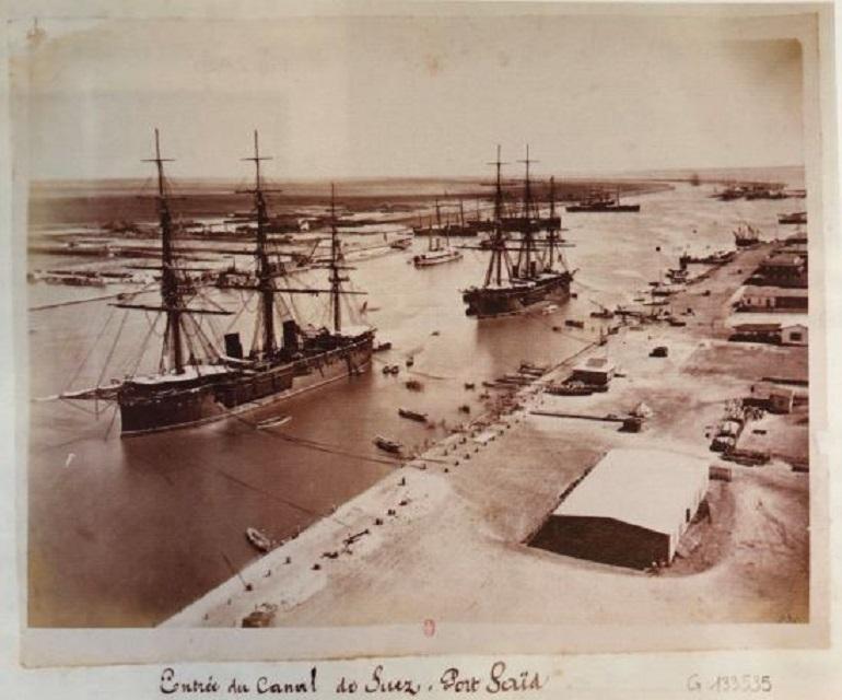 Entrée du Canal de Suez à Port Saïd, 1880