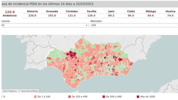 Municipalités fermées Covid Andalousie 