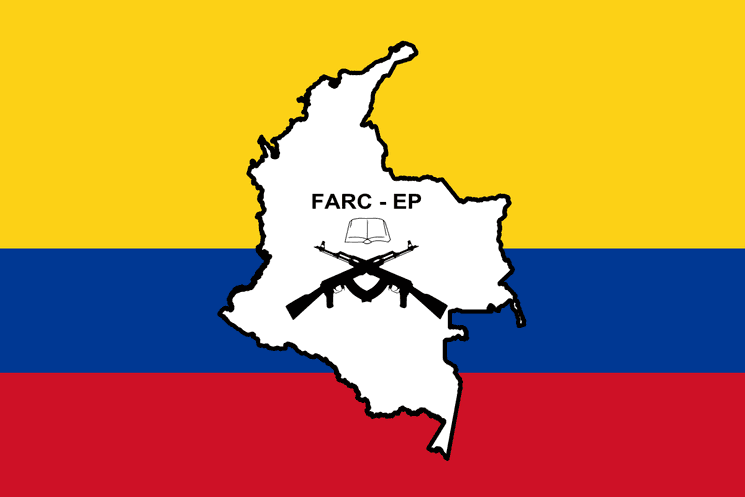 Drapeau des FARC, groupe armé colombien