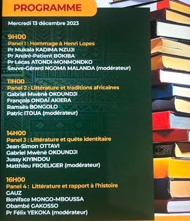 Programme de la Foire aux livres de Brazzaville du 13 Décembre 2023