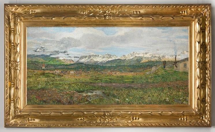 Tableau de paysage signé Segantini