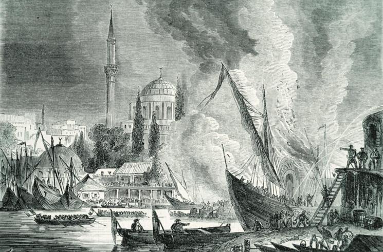 Gravure avec incendie