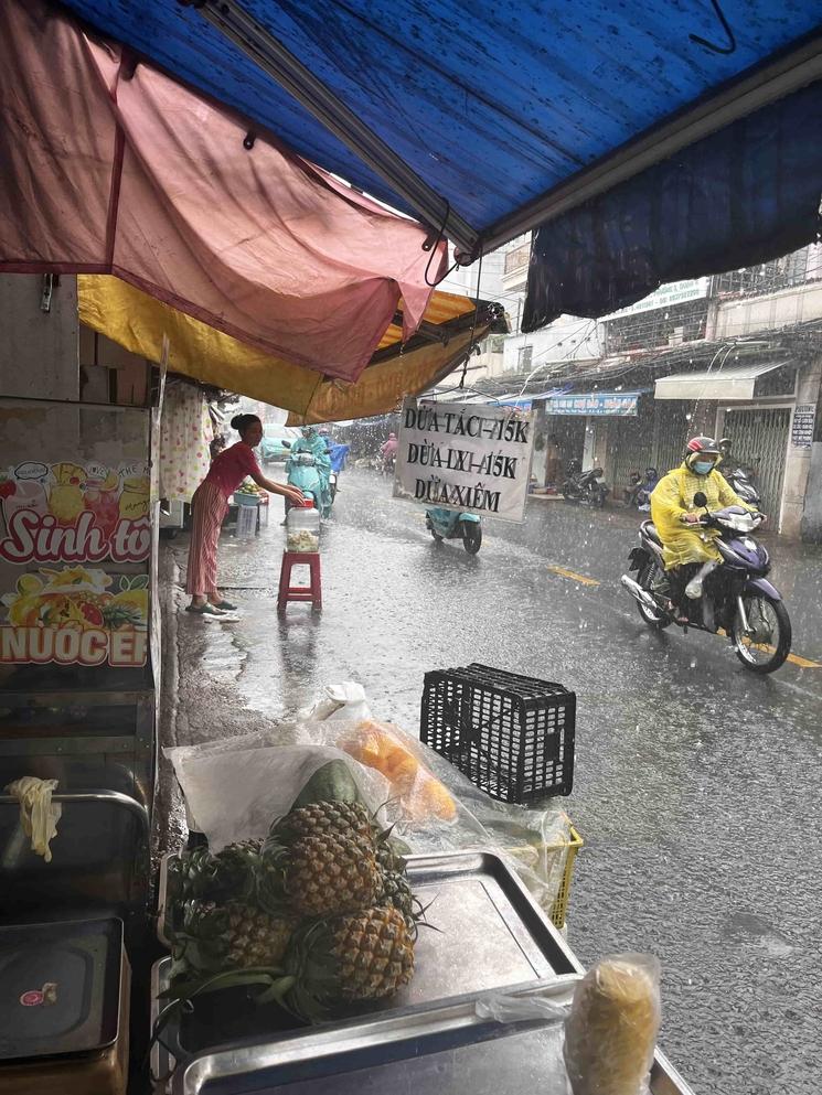 C'est la saison des pluies au Vietnam ! Après le passage de la tempête Prapiroon il goutte.