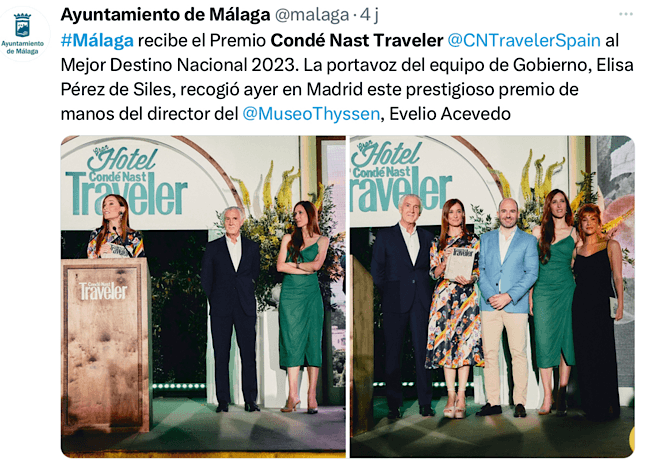 Condé Nast Traveler Awards 2023 Malaga