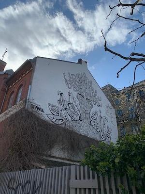 Murale Copenhague arbre ange 