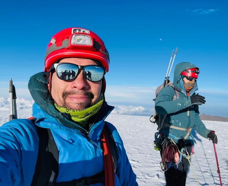 Jairo, guide de montagne, sommet Nevado Del Tolima, et Alfredo