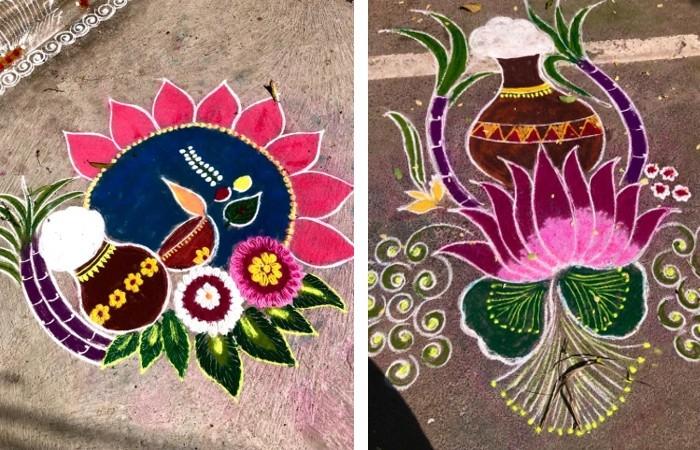 Kolams traditionnels de Pongal