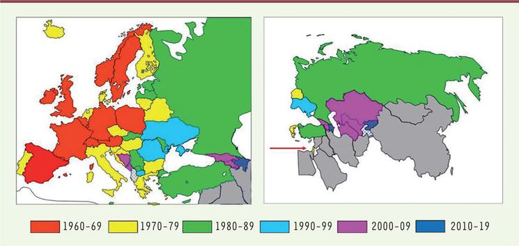 L’Europe du DNN. Cartes des pays de l’Europe géographique et de l’Europe étendue participant au DNN.