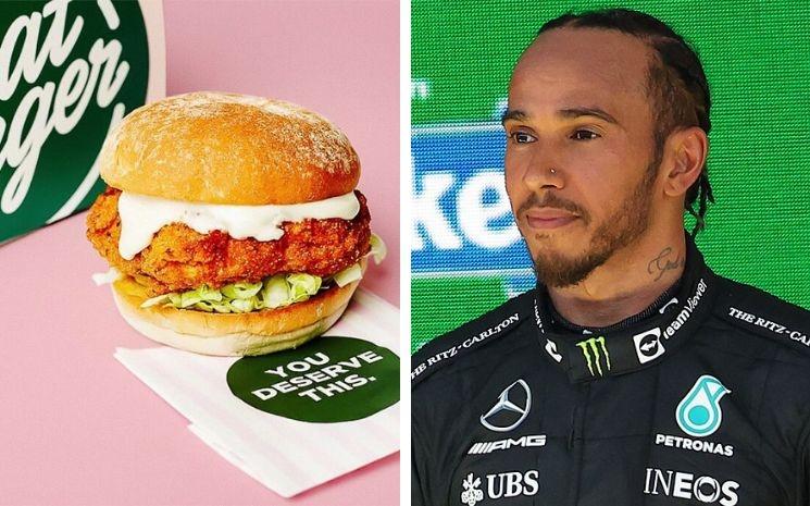 Lewis Hamilton neat burger