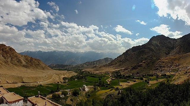 Vue de Likir près de Leh au Ladakh