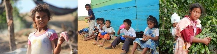 Enfants souffrant de malnutrition en Colombie