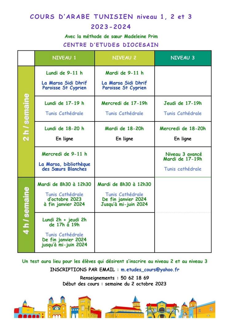 METHODE SOEURS BLANCHES TUNIS PROGRAMME