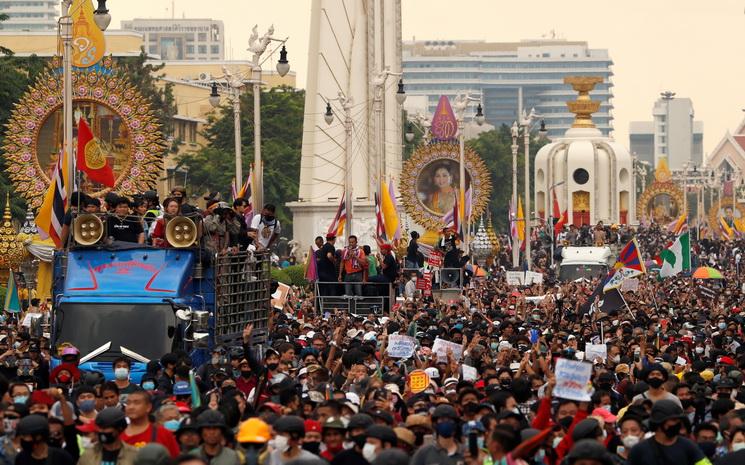 Manifestation anti-gouvernement a Bangkok