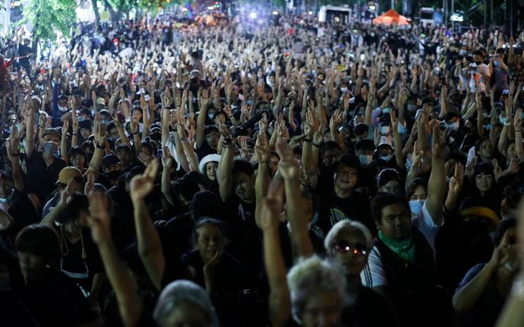 Manifestation anti-gouvernement a Bangkok