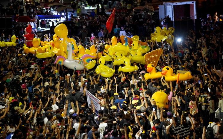 Manifestation anti-gouvernement a Bangkok