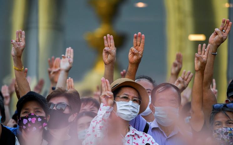 Manifestation anti-gouvernement a Bangkok