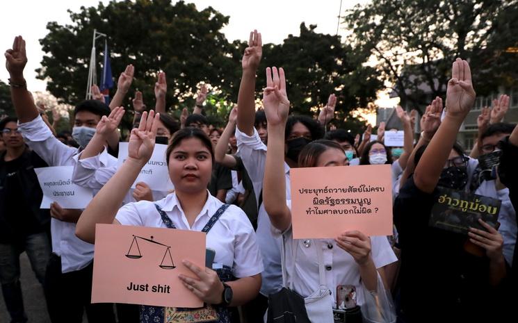 Manifestation anti-gouvernement a Bangkok