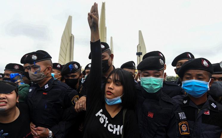 Manifestation anti-gouvernement a Bangkok