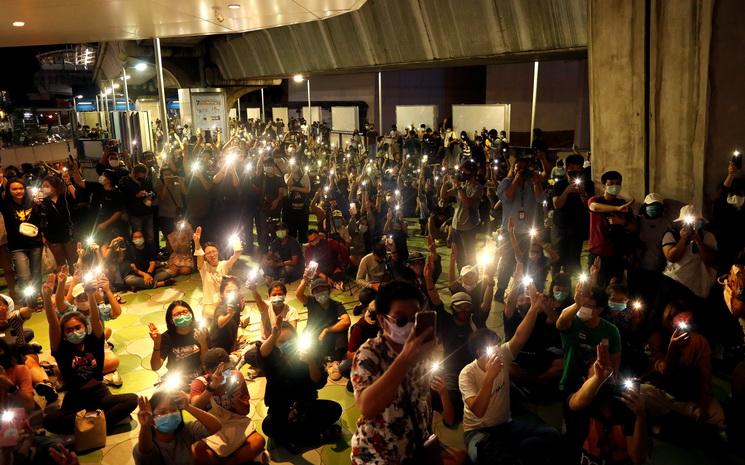 Manifestation anti-gouvernement a Bangkok