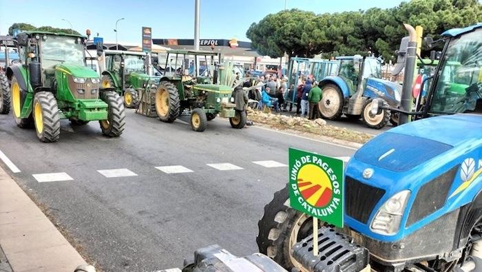 Manifestations des agriculteurs espagnols en Catalogne