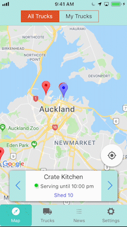 Auckland Food trucks app 