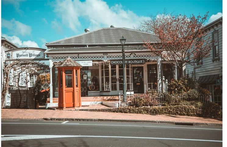 Une rue du Quartier de parnell à Auckland