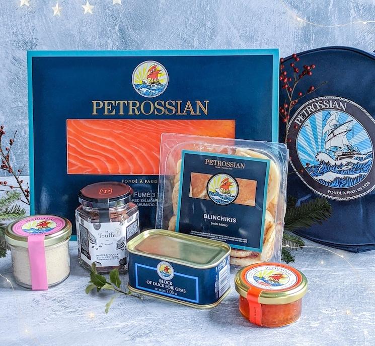 Petrossian caviar saumon noel