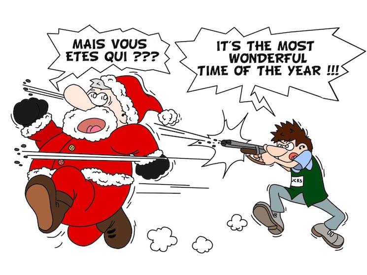 Photo père noël colère humour