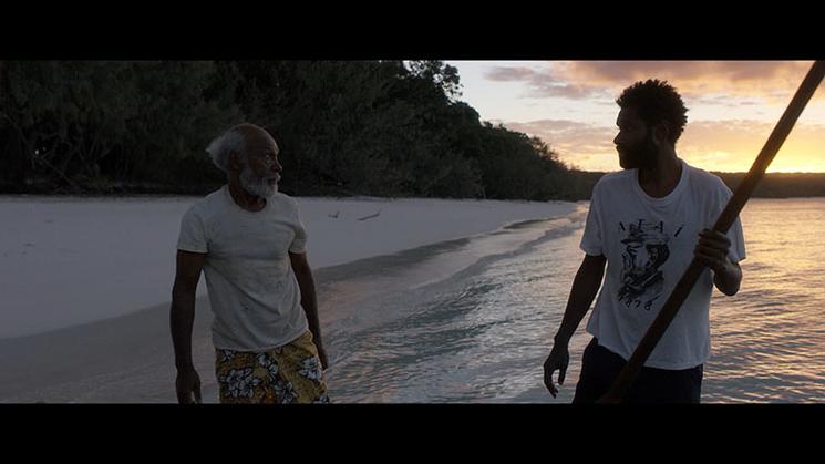 Les 2 acteurs principaux de l'arbe et la pirogue: Iabe Lapacas et Jean-Pierre Swan