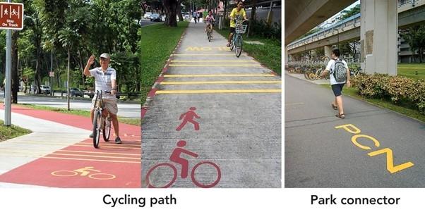 Des pistes cyclables à Singapour