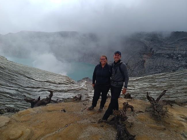 Pierre et Léa au Kawah Ijen 