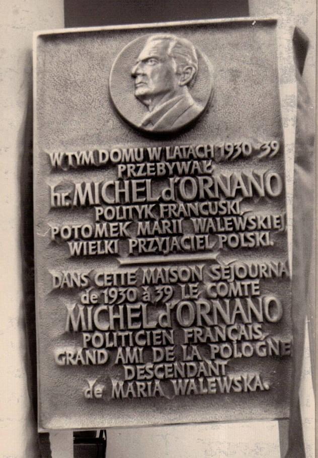 Plaque Michel d'Ornano