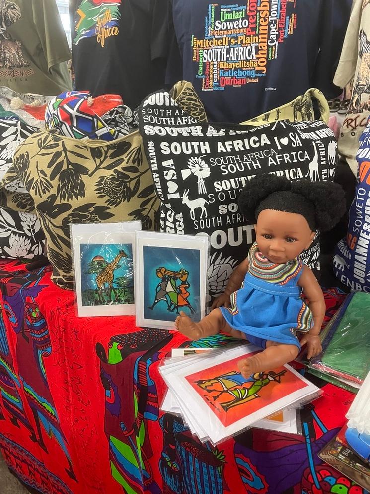 Stand de Thabita, marché de Rosebank, Johannesburg, Afrique du Sud