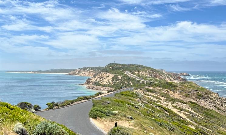 Promeneurs sur la pointe Nepean, entre Ocean Indien et Baie de Port Phillip